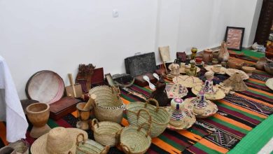 صورة زيارة وزيرة السياحة والصناعة التقليدية لولاية أدرار زيارة معرض الصناعة التقليدية